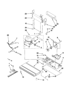 Unit Parts Diagram and Parts List for MFF2558VEW3  Maytag Refrigerator