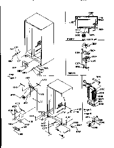 Drain System, Rollers, And Evaporator Diagram and Parts List for 57089-P1190814WE  Amana Refrigerator