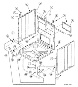 Cabinet Assy Diagram and Parts List for SWFX75NN4000  Speed Queen Washer