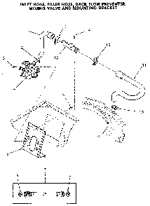 Water System Diagram and Parts List for NA3812L33638  Speed Queen Washer
