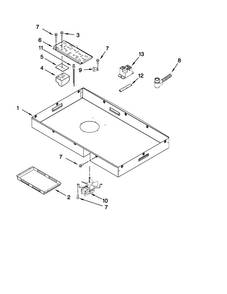 Burner Box Parts Diagram and Parts List for JEC9530BDS13  Jenn-Air Cooktop