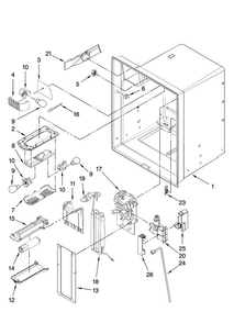 Refrigerator Liner Parts Diagram and Parts List for JFI2089AEB2  Jenn-Air Refrigerator
