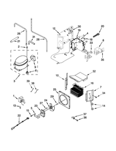 Upper Unit Parts Diagram and Parts List for JS42NXFXDW05  Jenn-Air Refrigerator