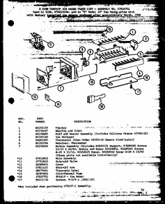 8 Cube Compact Ice Maker (ic3k/p7621310w) Diagram and Parts List for TLI20K-P7803249W  Amana Refrigerator