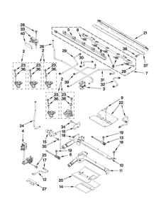 Manifold Parts Diagram and Parts List for MGT8775XB01  Maytag Range
