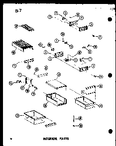 Interior Parts Diagram and Parts List for TC18D-L-P74660-5WL  Amana Refrigerator