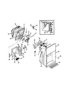 Ice And Water Dispenser Diagram and Parts List for RC20LA-3AW-BS10A  Magic Chef Refrigerator