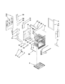 Chassis Parts Diagram and Parts List for MER6875BAS18  Maytag Range