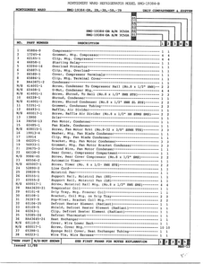 Unit Compartment And System Page 2 Diagram and Parts List for 19384B  Admiral Refrigerator