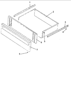 Storage Door Assy Diagram and Parts List for ARH6700E-P1142686NE  Amana Range