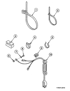 Wire Ties Diagram and Parts List for SWFX71QN3050  Speed Queen Washer