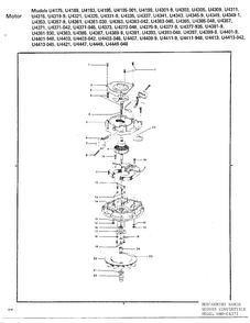 Motor Assembly Diagram and Parts List for U4119  Hoover Upright Vacuum