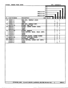 Fresh Food Door Page 3 Diagram and Parts List for 231740  Admiral Refrigerator