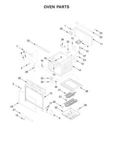 Oven Parts Diagram and Parts List for JGRP430WP02  Jenn-Air Range