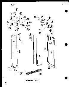 Interior Parts Diagram and Parts List for SRI22E-1-C-P74870-26WC  Amana Refrigerator