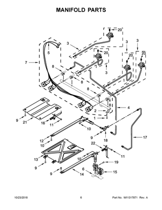 Manifold Parts Diagram and Parts List for AGR6603SFS2  Maytag Range