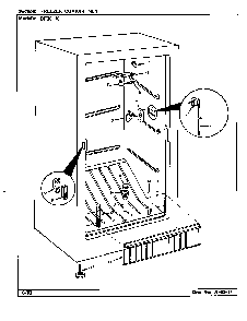 Freezer Compartment Diagram and Parts List for DF20HX X5Z53 Maytag Refrigerator