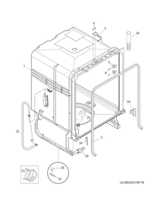 Tub Diagram and Parts List for CDB900NS1A  Crosley Dishwasher