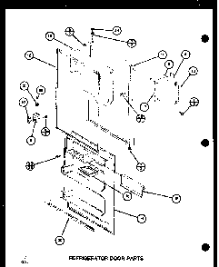 Refrigerator Door Parts Diagram and Parts List for TM16G1-P76512-28W  Amana Refrigerator