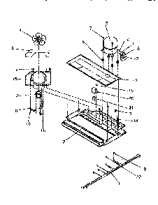 Compressor Compartment Diagram and Parts List for TR21S4E-1196104WE  Amana Refrigerator