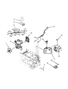Microwave Interior Parts Diagram and Parts List for AMC2206BAS06  Amana Microwave