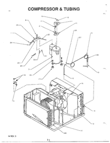 Compressor And Tubing Page 3 Diagram and Parts List for 5787  Amana Air Conditioner