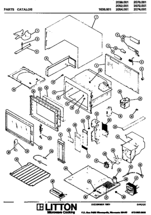 01 - Page 1 Diagram and Parts List for 2074001  Maytag Microwave