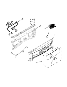 Control Panel Parts Diagram and Parts List for MHW6000AG1  Maytag Washer