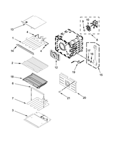 Internal Oven Parts Diagram and Parts List for JJW2830DB01  Jenn-Air Wall Oven