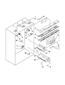Refrigerator Liner Parts Diagram and Parts List for JB36SSFXLA02  Jenn-Air Refrigerator