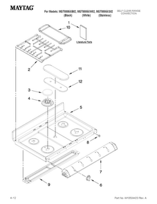 Part Location Diagram of W10339811 Whirlpool BRACKET,COOKTOP SUPPORT