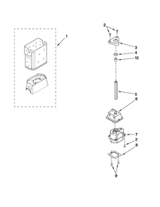 Motor And Ice Container Parts Diagram and Parts List for MSF22C2EXB00  Maytag Refrigerator