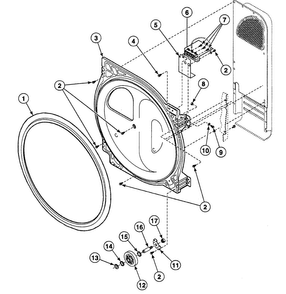 Roller Assy Diagram and Parts List for SSEY07QF  Speed Queen Dryer