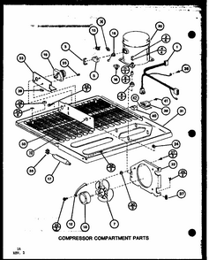 Compressor Compartment Parts (tl18k/p7803221w) (tl18k/p7803222w) (tli18k/p7803223w) (tli18k/p7803224w) (tli18k/p7803245w) (tli18k/p7803246w) Diagram and Parts List for TLI20K-P7803249W  Amana Refrigerator