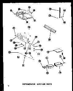 Refrigerator Interior Parts Diagram and Parts List for SRI19A-P60350-6W  Amana Refrigerator