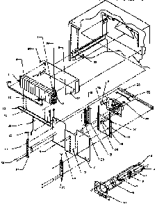Evaporator Area Diagram and Parts List for TXI22R-P1168008W  Amana Refrigerator