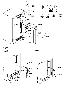 Cabinet Back Diagram and Parts List for SX322S2W-P1307302WW  Amana Refrigerator