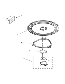 Turntable Parts Diagram and Parts List for MMV1164WB6  Maytag Microwave
