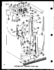 Refrigerator Freezer Functional Diagram and Parts List for SLDI25F-A-P76421-1WA  Amana Refrigerator