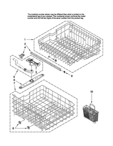 Upper And Lower Rack Parts Diagram and Parts List for MDBH968AWS2  Maytag Dishwasher