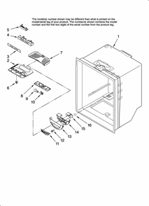 Refrigerator Liner Parts Diagram and Parts List for GB5525PEAW10  Maytag Refrigerator
