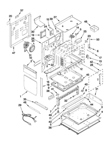 Chassis Parts Diagram and Parts List for JGS8850CDB01  Jenn-Air Range
