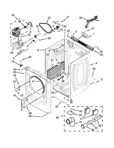 Cabinet Parts Diagram and Parts List for MGD7000AG1  Maytag Dryer