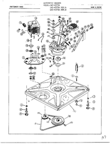 Base And Drive Diagram and Parts List for 6375A REV A Norge Washer