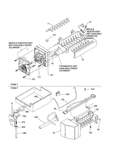 Ice Maker Assembly Diagram and Parts List for BC21V1C-P1325027WC  Amana Refrigerator