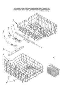 Upper And Lower Rack Parts Diagram and Parts List for MDB6701AWQ10  Maytag Dishwasher