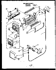 Ice Maker Parts Diagram and Parts List for GFS207 MN01 Caloric Refrigerator