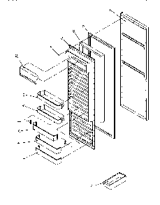 Refrigerator Door Diagram and Parts List for SG521SBL-P1197001WL  Amana Refrigerator