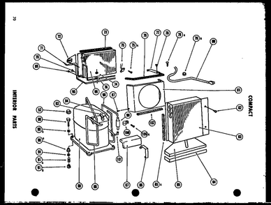 Interior Parts Diagram and Parts List for 11-2G P54390-75R Amana Air Conditioner