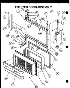 Freezer Door Assembly Diagram and Parts List for 86855-P1116907WE  Amana Refrigerator